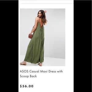 NWT ASOS Maxi dress with a scoop neck